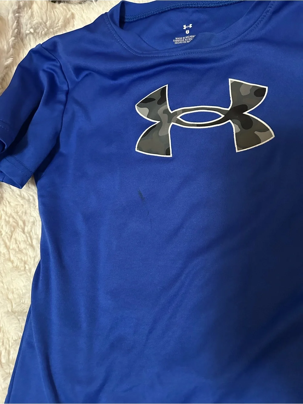 Boys Size 6, 3 Sets of Under Armour Boys' Athletic Shorts and Shirts